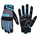 HANDLANDY Work Gloves Men & Women, Utility Mechanic Working Gloves Touch Screen, Flexible Breathable Yard Work Gloves (Medium, Grey)