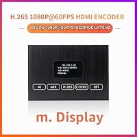 EXVIST H.265 1080P HDMI-Video-Encoder mit HDMI-Loopout, Anzeige für IP-Adresse und Status, SD-Kartensteckplatz (max. 128 GB) – Live-Streaming auf YouTube, Facebook, Vimeo und IPTV – Ansicht 2
