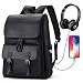 Produktbild Bageek Laptop Rucksack 15.6 Zoll mit USB Kabel und Anschluss Herren Rucksack Leder Rucksack Schulrucksack Multifunktions Casual Rucksack Tagesrucksack für Business Camping Notebook Tasch
