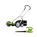 GreenWorks 18-Inch Reel Lawn Mower with Grass Catcher 25062 + 7 AMP Blower 24012