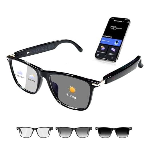 AI Smart Glasses,AI Chat Deepseek R1 and Gemini-2.5 with 164 Translations Supported,Bluetooth Glasses for Men Women,Music Playback & Hands-Free Calling,Physical Color Changing Lens,IP67 Waterproof