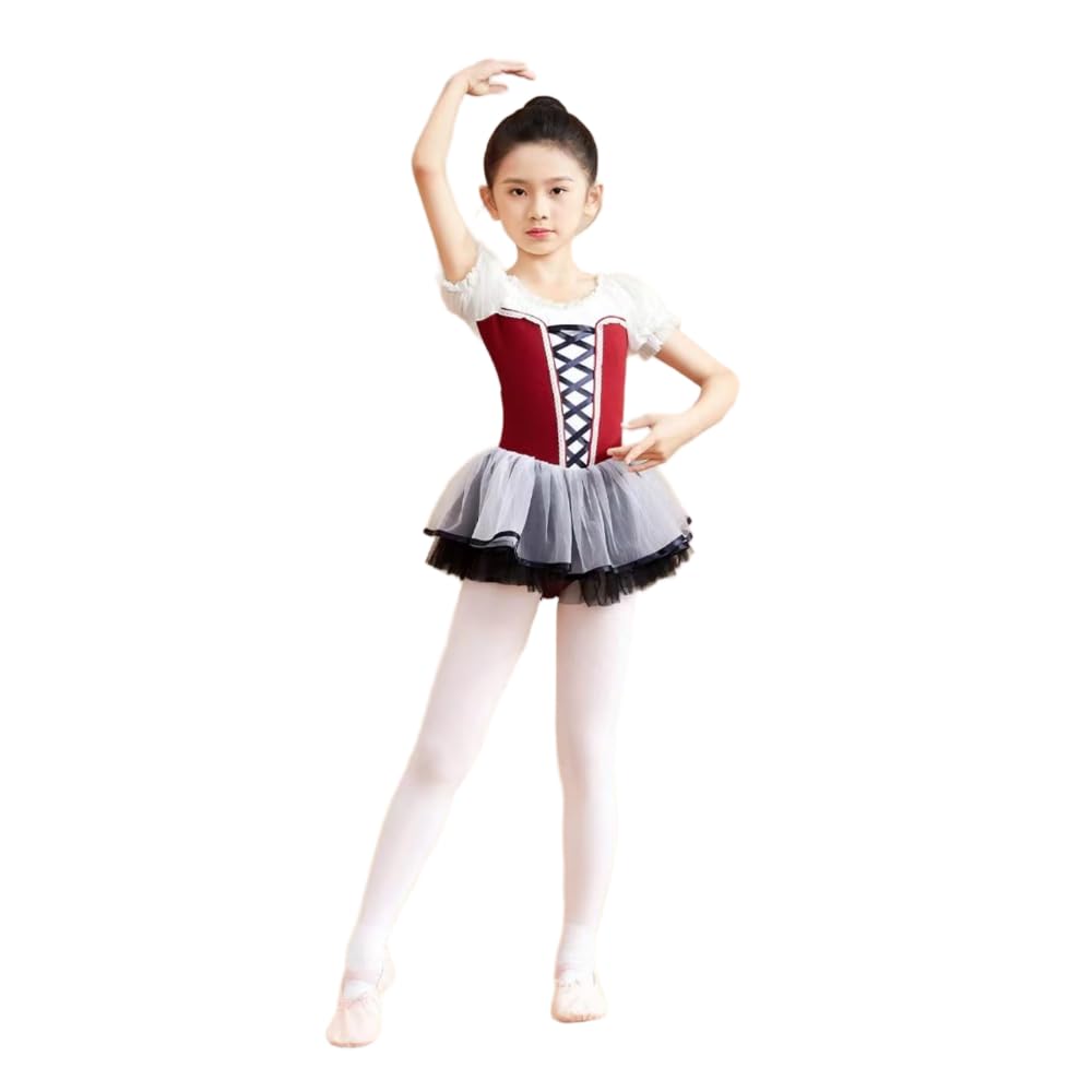JJDFW - Costume da danza per bambini, gonna per esercitazione, graziosa e versatile, gonna da principessa, tutù, danza