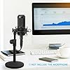 AT2020 Desktop Microphone Stand with Mic Shock Mount, Adjustable Table Mic Stand for Audio Technica AT2020 AT2020USB+ AT2035 ATR2500 Condenser Studio Microphone by Frgyee #1