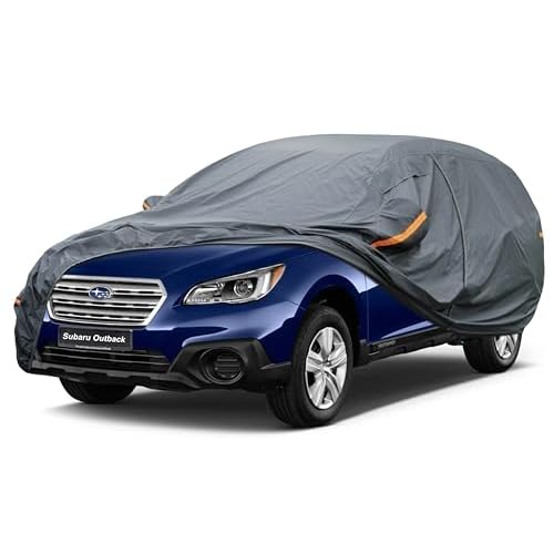 Premium Car Cover Custom Fit Subaru Outback (1994-2019), 16 Layers Heavy Duty Car Cover Waterproof All Weather with Zipper Door for Sun Rain Snow Dust