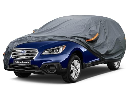 Image of GUNHYI Premium Car Cover Custom Fit Subaru Outback (1994-2019), 16 Layers Heavy Duty Car Cover Waterproof All Weather with Zipper Door for Sun Rain Snow Dust Uv Protection