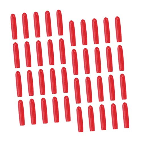 SHERCHPRY 120 Piezas Pinzas punta funda protectora latigazo pinzas cubre tapa de pinzas a granel manga Cubrir aplicador de pestañas pinzas punta casos cubierta de pinzas gel de sílice rojo