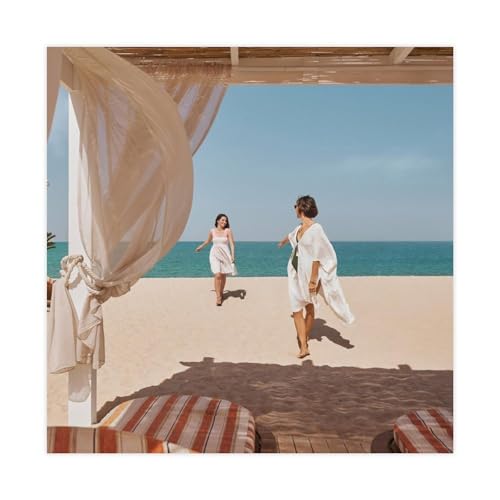Qatar, Doha Luxury Hotels And Beach Resort Scenery Poster Office Unframe-style 12" L X 12" W