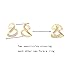 rgwtgkyh 14K Gold Plated X Ring for Women Mixed Metal Ring Cubic Zirconia Rings Unique Criss Cross Promise Ring Non Tarnish Fashion Statement Knuckle Rings Jewelry Gifts (7, gold)