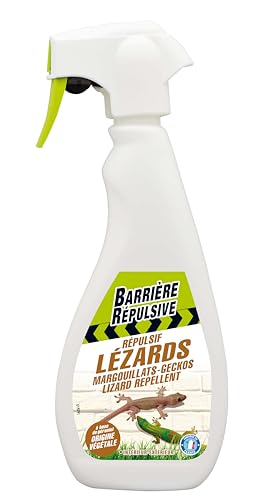 BARRIERE REPULSIVE Repellente lucertole, Pronto all' Uso, Nebulizzatore 500 ml, replez500