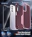 LeYi for Samsung Galaxy A14-5G Phone Case: Samsung A14 5G Case with Glass Screen Protector, Dual Layer Heavy Duty Shockproof Cell Case Cover Funfa para Android Mobile A 14 5G Telephone, Red Pink