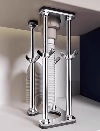 Générique Supports d'évier sous Plan, Hauteur réglable, Tige de Support de lavabo sous Plan, Support de lavabo, for Salle de Bain, Hauteur de 56 à 66 cm(6cm,High28-38cm)