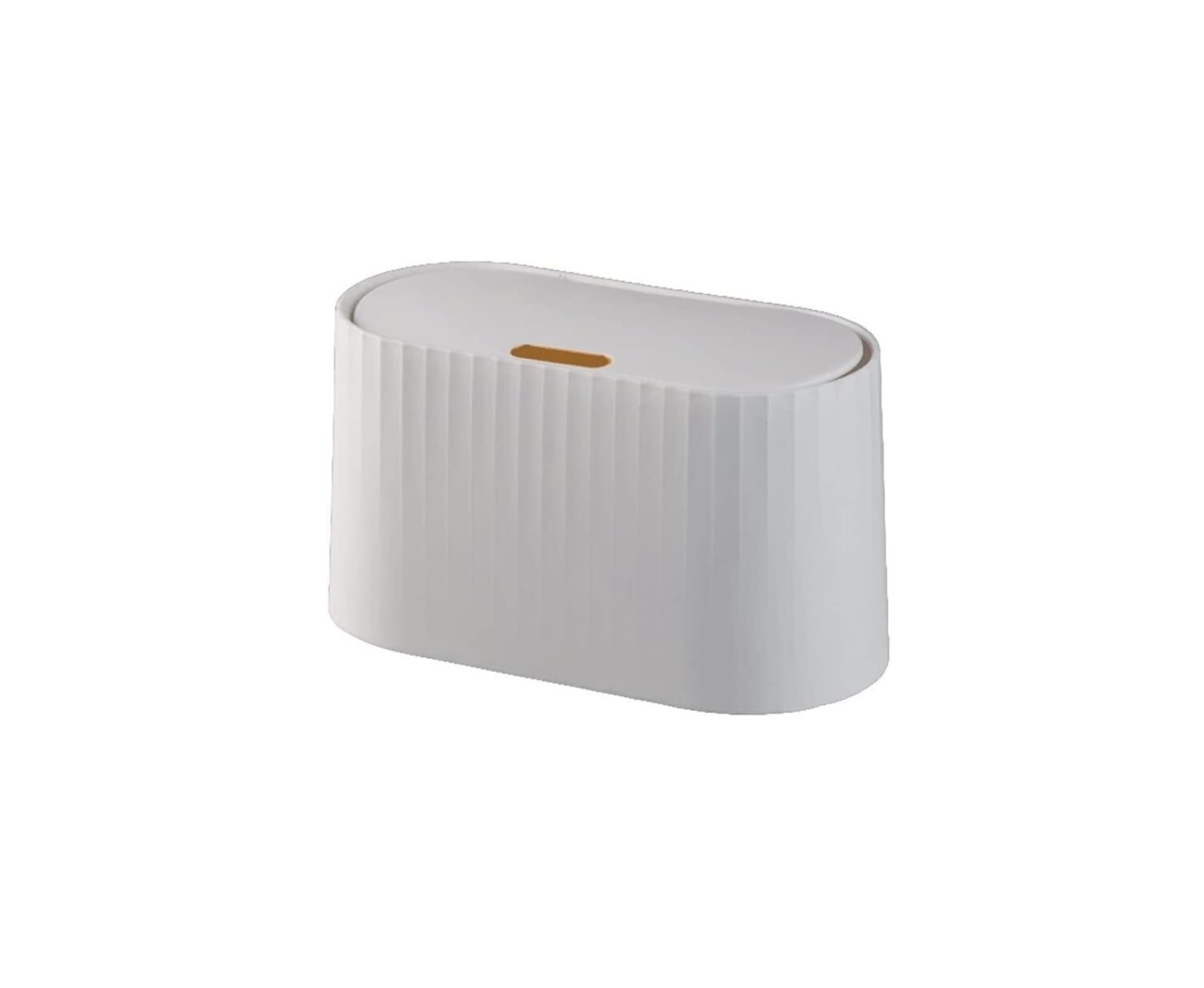 Botes de Basura Cubo de Basura de encimera Papelera de plástico Moderna con Tapa Tipo Prensa Mini Papelera for Mesa de Centro/Escritorio Aire Libre y hogar(Blanc)
