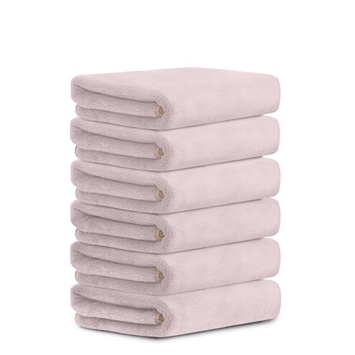 Image of HOUSSE Premium Microfiber Face Towel Shadow Gray | Korean-Style Makeup Remover | Antibacterial for Sensitive Skin | Sustainable 450 GSM | Soft Touch Set | 30x30 cm | Pack of 6