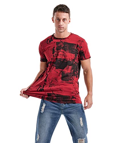 KLIEGOU Mens Hipster Hiphop Tees - Fashion Print T-Shirts - Image 4