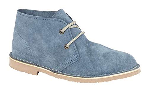 Roamers Ladies 2 Eyelet Suede Desert Boots (3, Denim Blue), 3 UK - Image 2