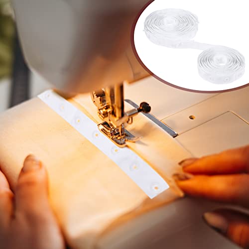Coheali 1 Roll Trim Snap Button Tape, Ribbon Fasteners Trim Buckles, Sewing Snap Ribbon Fastener Press Stud Tape, Sewing Snap Tape Polyester Fastener Tape #TOP7