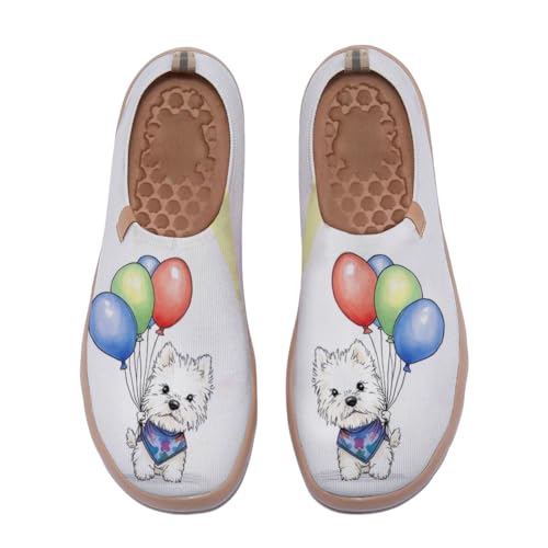 Women's art animal slip-on casual shoes, lively and cute patterns, lightweight and comfortable