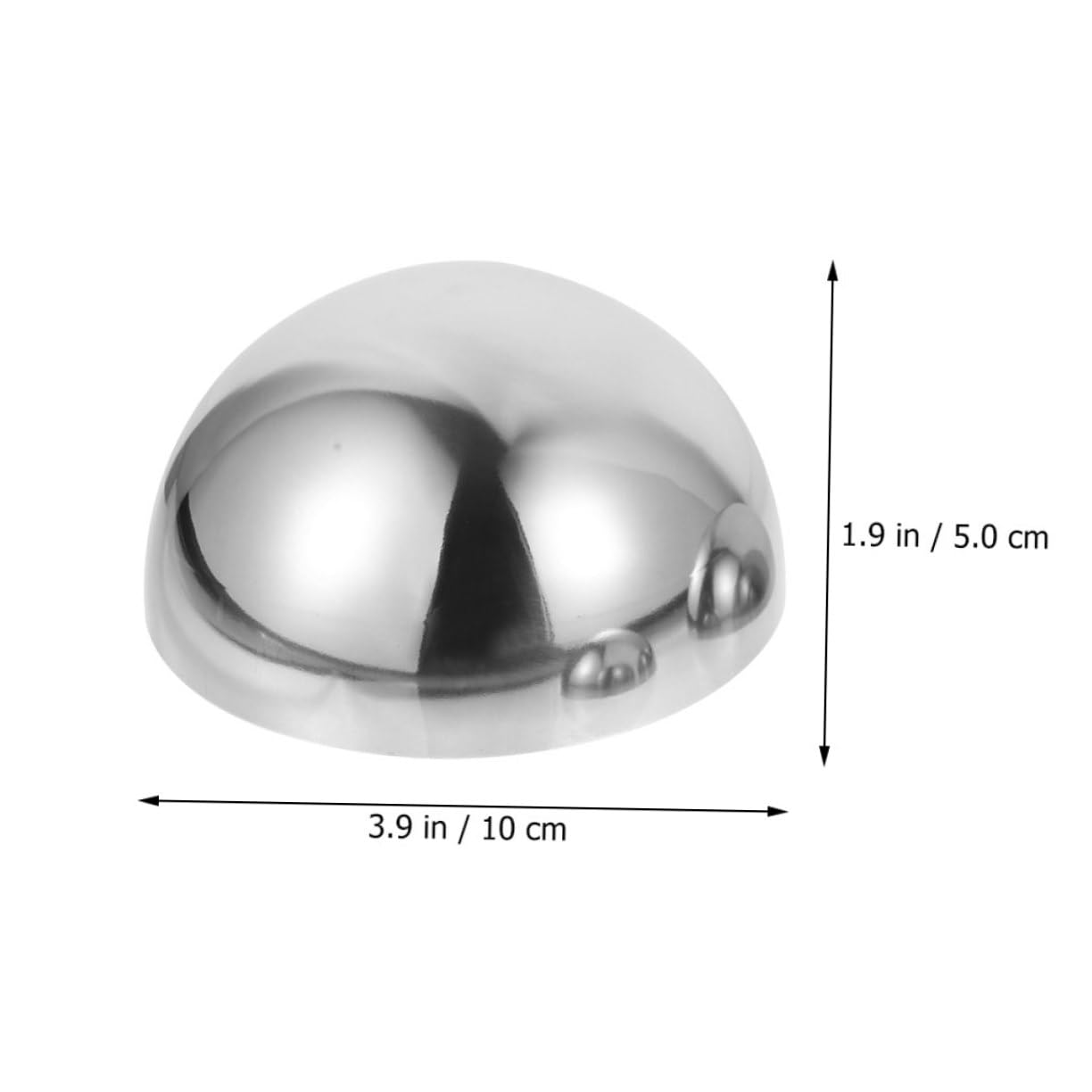 SEWOART Stainless Steel Gazing Hemisphere Ball Reflective Garden Decor for Outdoor Spaces Hollow Sphere for Home Decoration Durable Mirror Finish