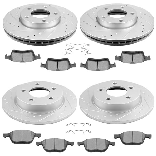 Image of Brake and Rotors Kits,SCITOO 4pcs Brake Rotors and 8pcs Ceramic Brake Pads fit for 2004-2013 for Mazda 3