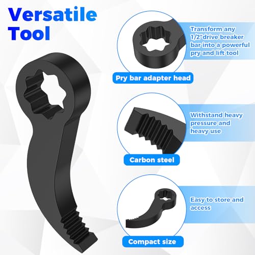 Tête adaptateur de clé à tige crowbar universelle compacte avec rallonge
