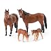 Terra by Battat - Quarter Horse Family - Miniature Toy Horse Family Figurines for Kids 3-Years-Old & Up (4 Pc)