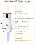Furbo 360° Appareil photo pour chien: Basic See, Talk & Caractéristiques, Non AI Alertes, aucun abonnement requis, Cam de sécurité pour animaux avec/Barking Alertes , vue rotative , traiter Toss 2-Way Audio, surveillance des chiots maison intelligents.