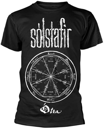 XIASHUN Solstafir OTTA Eyktargram - Camiseta unisex de manga corta para hombre, 100 % algodón, color negro, Negro, XL