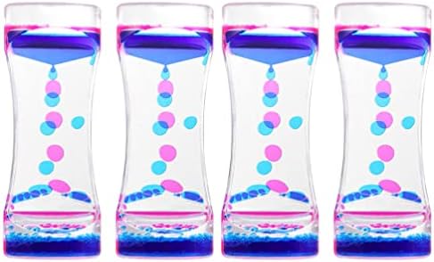 Happyyami Home Decor Home Decor Kids Toys 4pcs Liquid Motion Bubbler Timer Two Colors Liquid Timer Hourglass Toys Desk Toys Desktop Ornament Home Decoration Gift Home Decor Kids Toys Desk Decor