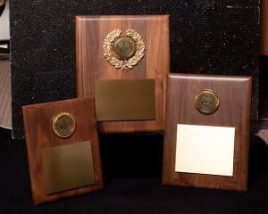 Solid Walnut Plaque with Elliptical Edge