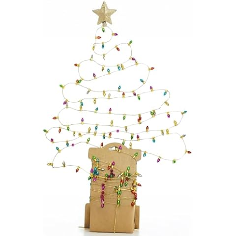 Christmas Miniatures for Crafts Doll House Accessories Mini Decorative Fake String Lights, Multicolor, 16.4 ft (5m) Cover