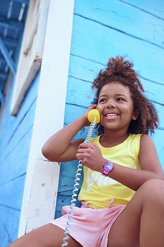 Flik Flak Girl Kids Watch Biosourced Quartz Waterproof Stripy Glitter4