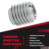 E-Z Lok 400-4-CR 400-4 Threaded Insert, Stainless Steel, 0.500 L, Knife Thread, 1/4-20 Internal Threads, 0.625, 18-8 Stainless Steel (Pack of 10)