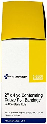 First Aid Only 5-6600 Stretch Gauze Bandage, 4-Yard Stretched Length x 2-Inch Width (Box of 24)