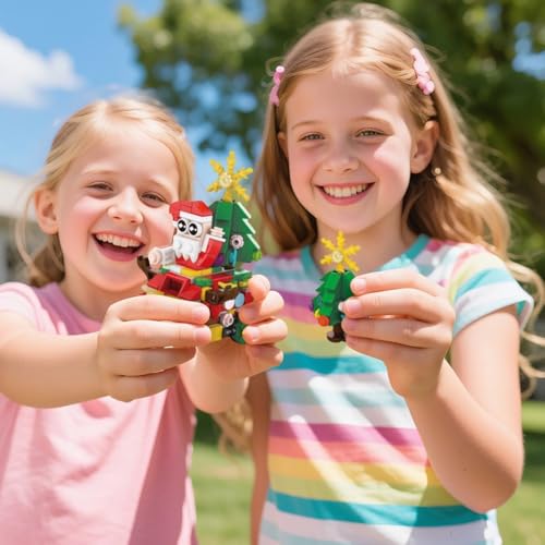 Image of Building Blocks Bricks Set, Build, Learn and Play, Construction, Educational Interactive Creative DIY Toy, Compatible with All Major Brands (10 in 1, Merry Christmas Santa Xmas, 352 Pcs)