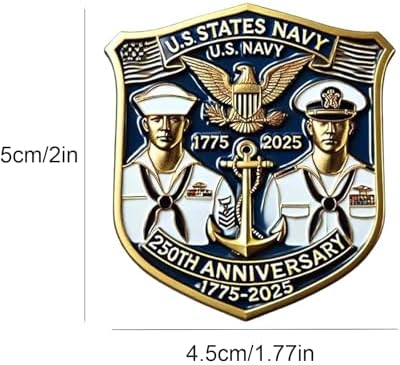 Amazon | 250周年記念 海兵隊ピン アメリカ海軍記念ピン 1775-2025 海
