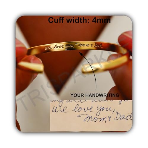Bracelet manchette gravé personnalisé comme cadeau de Noël idéal pour elle