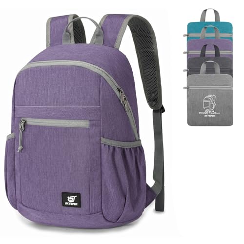 SKYSPER Anti Theft Hiking Backpack, 18L RFID Packable Travel Daypack, Lightweight Foldable Back Pack for Walking Daytrip