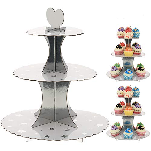 UltraOutlet 3-stöckige Cupcake-Ständer aus Pappe Cover