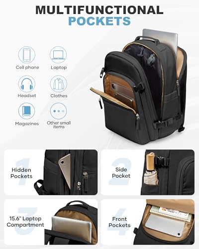 Image of coofay Vacuum Backpack Travel with Pump, Airline Approved Carry On Backpack | Travel Backpack with Vacuum System, 15.6 inch Laptop Compartment, Water-Resistant, Shoe Compartment & USB Charging Port