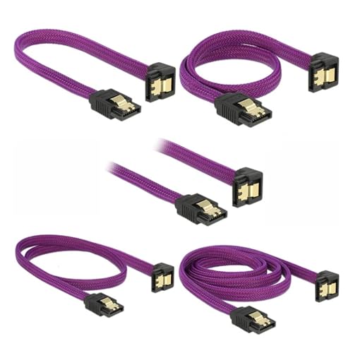 Cable SATA 3.0 7 pines 0.5 m con funda de nylon