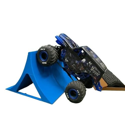 RC Car Jump Ramp – Stunt Ramp for Mini RC Trucks, Cars & Hot Wheels – Portable Backflip Ramp for Jumps, Tricks & Racing Games – Durable Plastic Launch Ramp for Kids & Adults