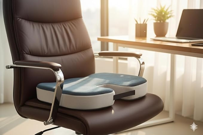 Eder Care 2 Years Warranty Orthopedic Coccyx Cushion for Hip, Tailbone, Coccyx, Sciatica Pain Relief | Seat Cushion for Chair, Car Seat Cushions | Removable Cover