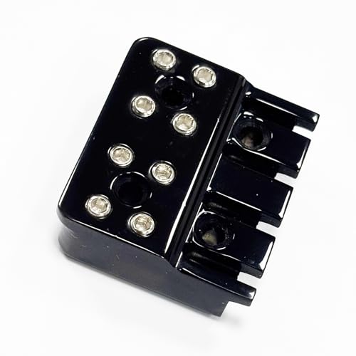 OVSAL Guitar Bridge String Locks 4 String Bass String Locking Nut Headless Bass Guitar String Lock Brass String Locking for Headless Electric Bass Guitar Replacement Parts ?Black)