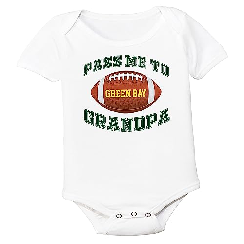 Future Tailgater Football Pass Me to GrandPa Baby Bodysuit for Green Bay Fans