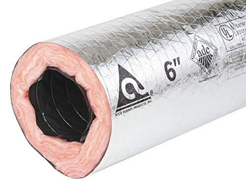 Insulated flexible duct, 8in dia