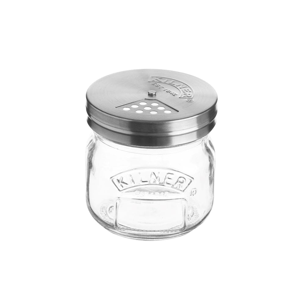 Kilner 0.25Litre Storage Jar and Shaker for Parmesan, Sprinkles, Herbs and Spices