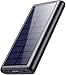 QTshine Solar Powerbank 26800mAh, USB C Power Bank Tragbares Solarladegerät, Extrener Akku Pack mit 3 Ausgängen speziell für Aktivitäten im Freien, Kompatibel mit iPhone 17/16 Samsung (A-Schwarz)
