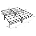 Amazon Basics Bed Frame with Storage, Foldable Metal Platform, Sturdy Steel, No Box Spring Needed, 14-inch High, Tool-Free Setup, Queen Size, Black