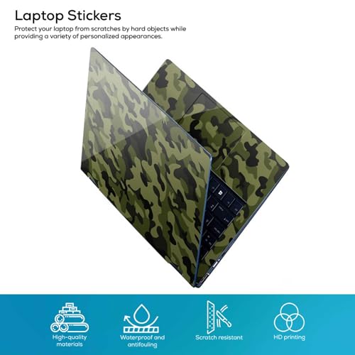 Image of Galaxsia Camouflage /Army D3 Full Body Vinyl Laptop Skin /Sticker /Cover Upto 15.6 Inches Laptops Laminated-Removable-HD Quality Compatible for Hp-Dell-Sony-Lenovo-Asus etc.(15x10 Inches)