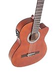 GEWA E-Akustik Gitara Klasyczna Basic - Classic Electro - 4/4 - Korpus Lipa - Przetwornik 4-pasmowy EQ z tunerem - Cutaway - Slimbody - Orzechowy kolor